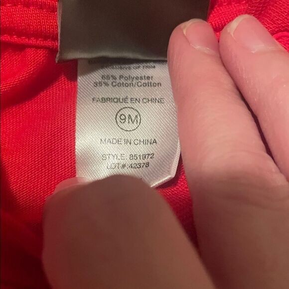 NHL Flames Infant Red Tee with Logo and Text - Picture 3 of 8